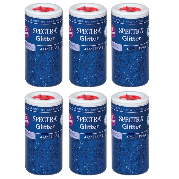 Spectra Glitter, Blue, 4 oz. Per Jar, 6PK P91650 - main